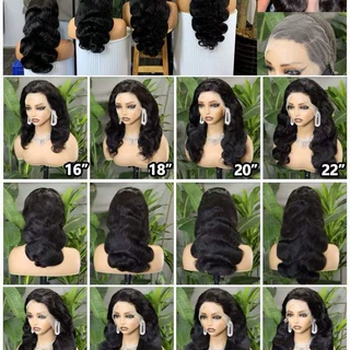 跨境电商真人发头套280% 13*4 顺发半蕾丝-BW 100%human hair