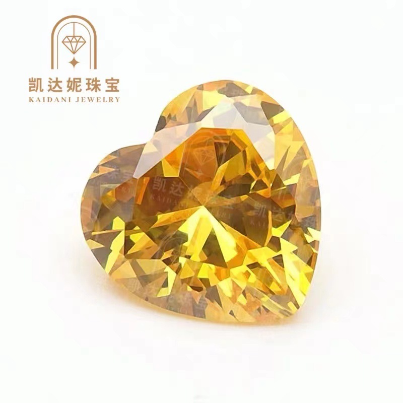 メーカー直販5aハート型カラージルコン裸石尖底戒面diyアクセサリーネイルアートネイル