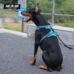 跨境大狗牵引绳户外防挣脱中大型犬胸背带大狗遛狗绳子反光狗背带