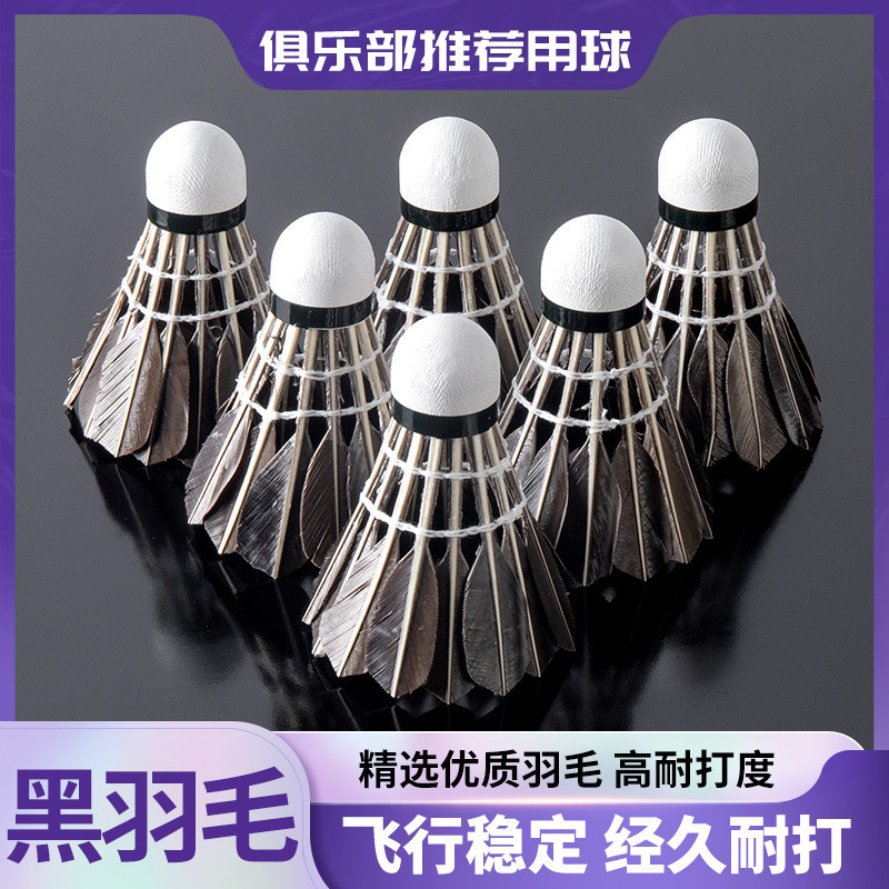 バドミントン ブラック 12 パック、耐久性、耐久性、アマチュア トレーニング ボール、アリーナ ゲーム、AliExpress メーカー|undefined