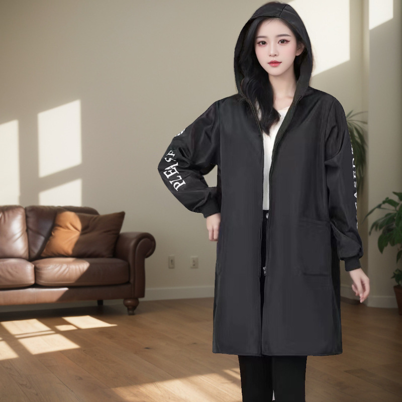 New Winter Velvet Work Clothes Waterproof Outer Wear Stain-Resistant and Dust-Proof Women's Long-Sleeved Hooded Oil-Proof Kitchen Coveralls for Men