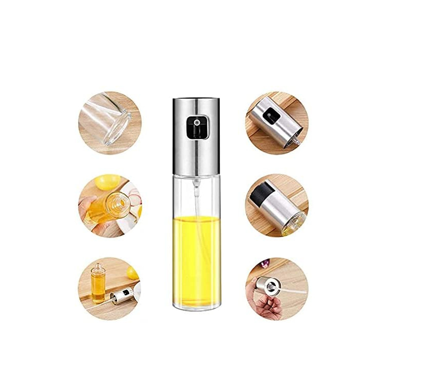 Amazon Press-type Spray Bottle ABS Glass Barbecue Soy Sauce Vinegar Spray Can Household Olive Oil Atomizing Bottle