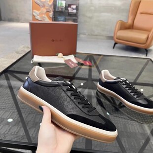 in stock Cow Layer Scalp Casual White Shoes Men's and Women's White Lace-up Board Shoes New Flat Shoes Driving Travel Shoes