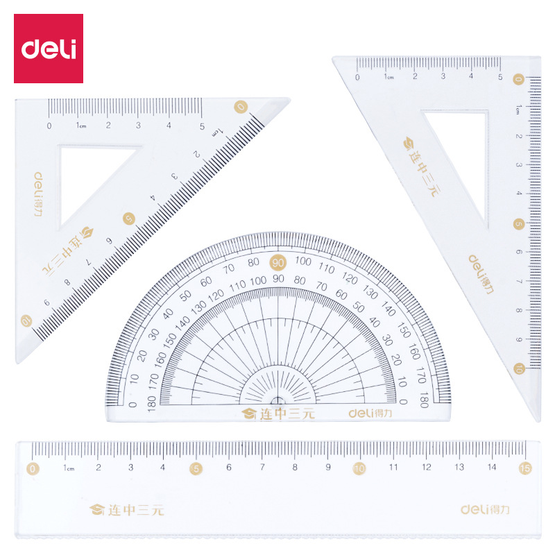 Get the 71950 Set of Reliable Rulers, Triangles, Protractors for Student Exams and Study, Office Supplies Wholesale