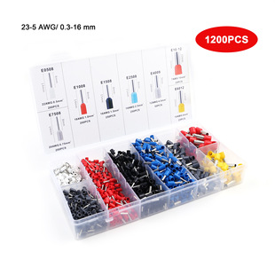 Cross-Border Supply of Tubular Terminals Ve1200Pcs+Hsc86-4A Tubular Crimping Pliers Connector Pin Terminals