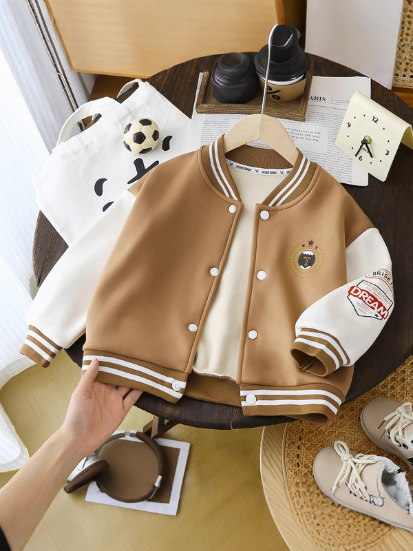 秋冬款儿童加绒外套男童帅气棒球服女童洋气开衫宝宝百搭夹克童装|undefined