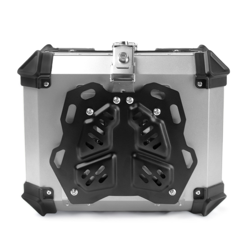 Caja de cola de liberación rápida de aleación de aluminio modificada para motocicleta 28L caja de cola trasera universal impermeable y anticolisión de doble cerradura
