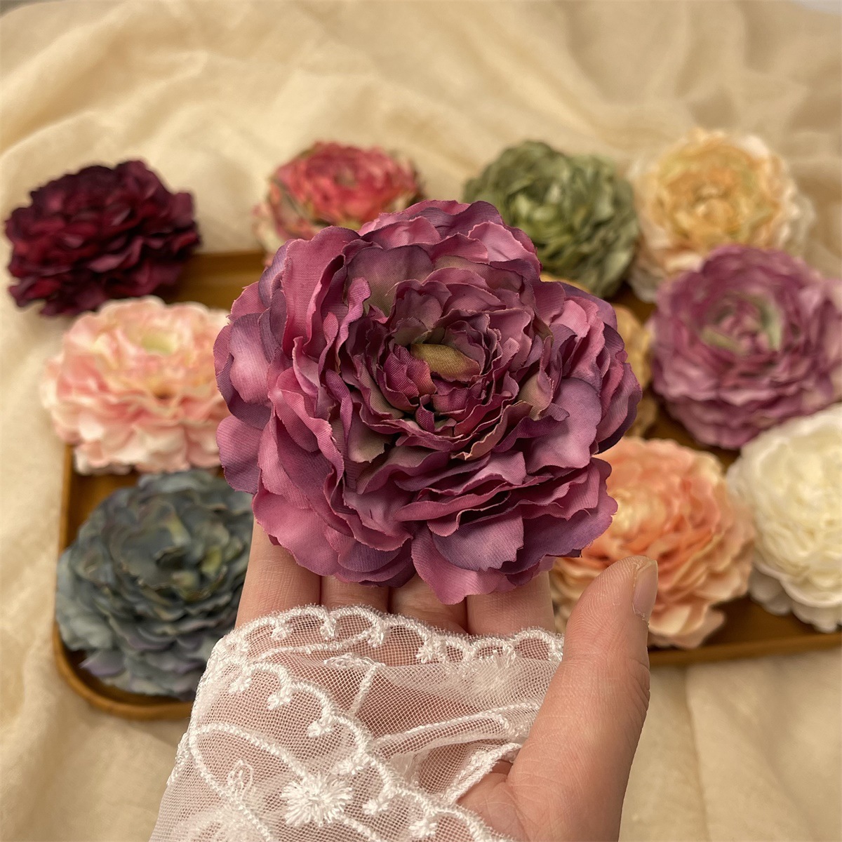 Elegant Sweet Women's Flower Polyester Cloth Hair Clip display picture 14