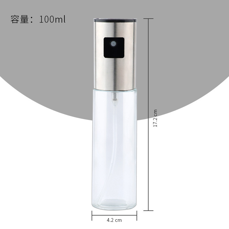 批发不锈钢喷油壶玻璃雾化喷油瓶不挂油带刻度油壶烧烤橄榄油瓶|undefined