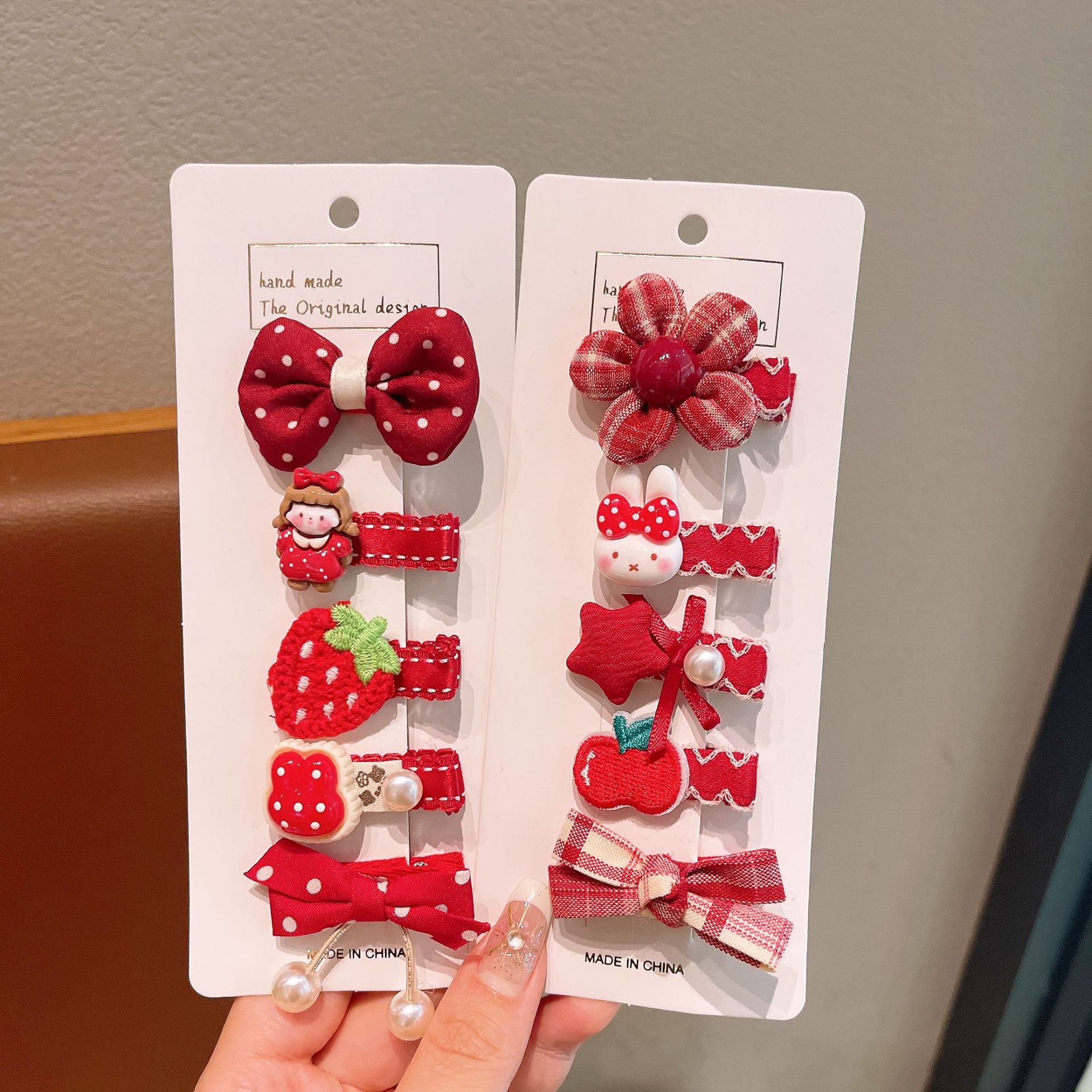 Clip niñas adorables clips tocadillos red nueva tarjeta de cabello para niñas clips de frangeo lateral clip de cabello roto