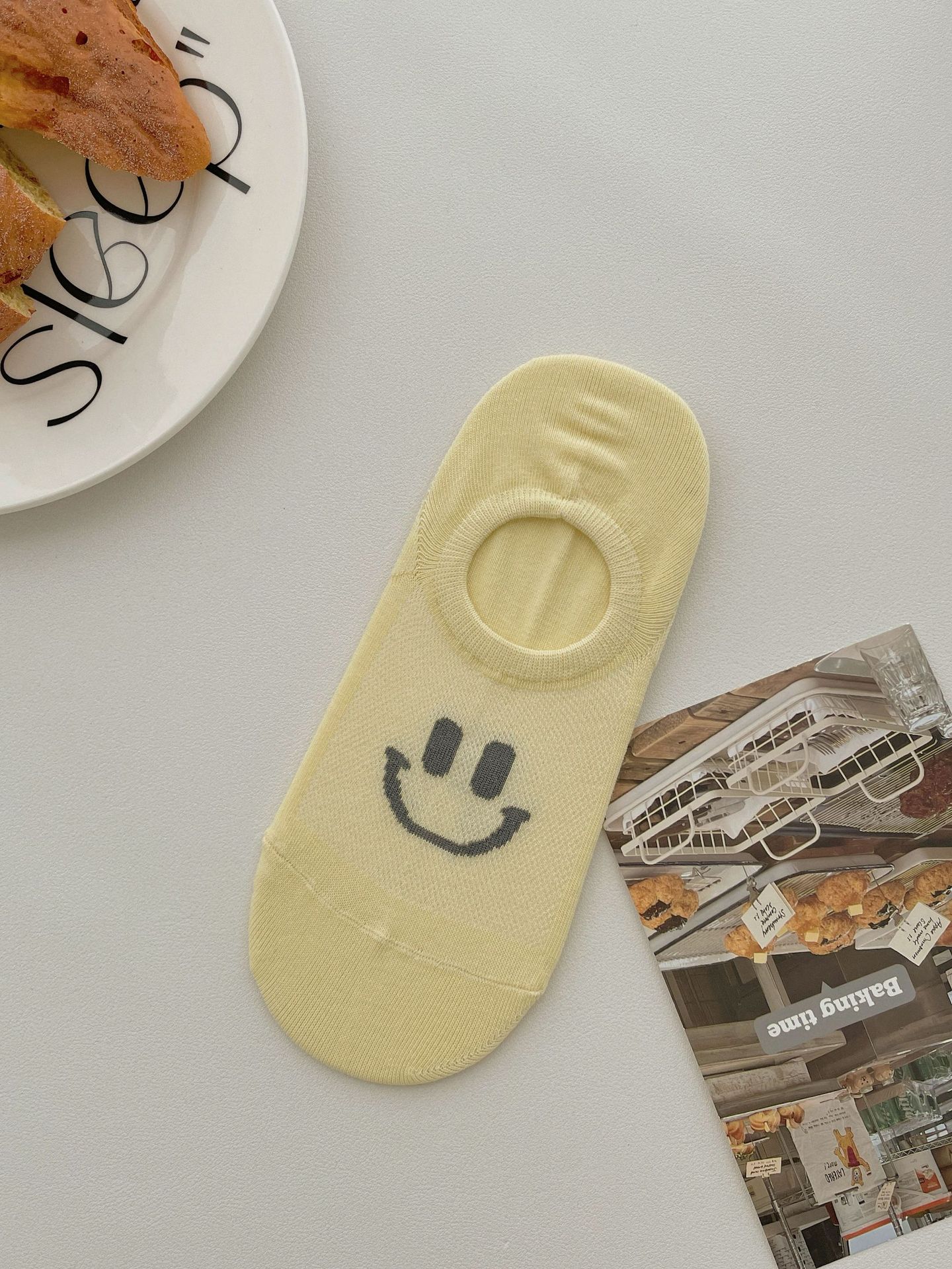 한국식 웃는 양말 [노랑]