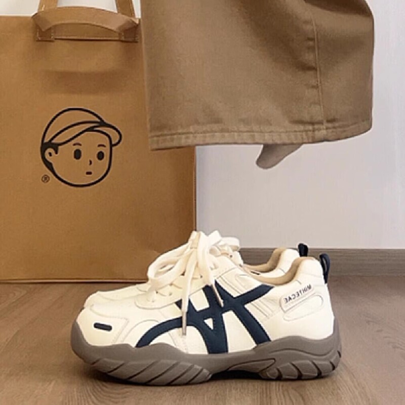 Thick-Soled Height-Increasing German Training Shoes for Women, 2026 New Autumn Casual Sports Shoes, Dad Shoes, White Sneakers