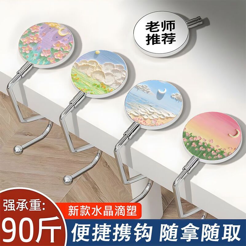 New Hook Student Desk Desktop Ins Style Oil Painting Landscape Hook Removable Removable Classroom Hanging Bag New Hook Student Desk Desktop Ins Style Oil Painting Landscape Hook Removable Removable Classroom Hanging Bag