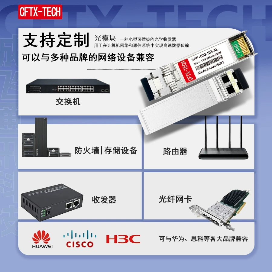 10GBASE-SFP-10G-SR 850 нм 300 м совместимый модуль