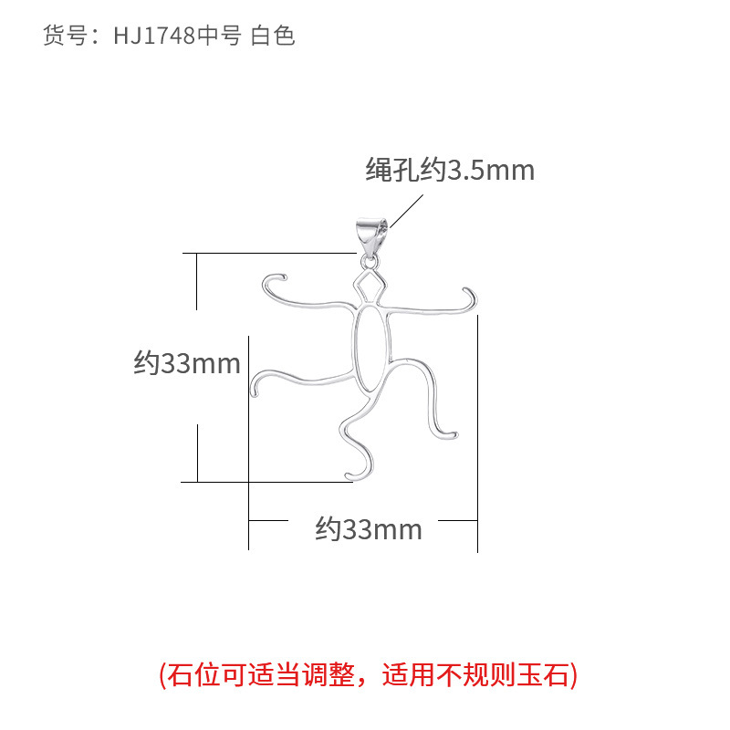 Colgante ajustable simple soporte vacío hembra con incrustaciones de cera de abeja ámbar turquesa con forma colgante de Buda soporte de plata soporte vacío