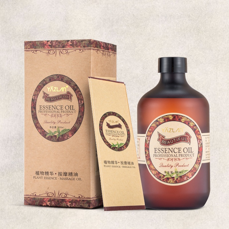 YAZLAN Massage Oil, Rose Essential Oil, Ginger Back Heating Shoulder and Neck Massage Oil, Facial and Eye Gua Sha Oil
