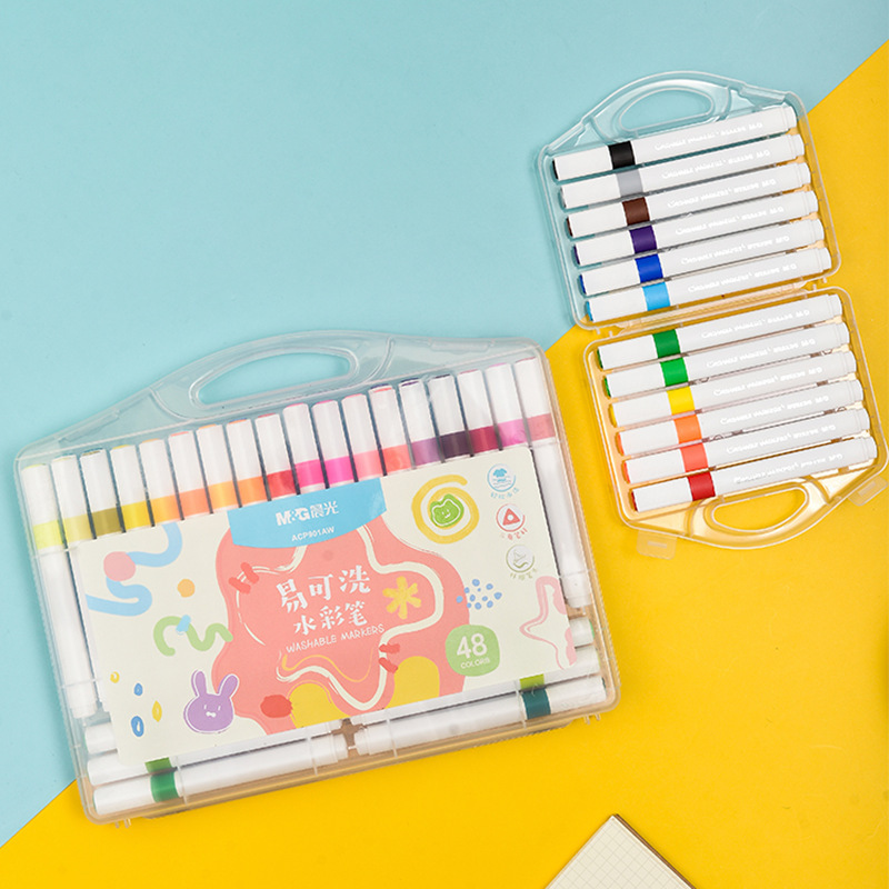 朝の光水彩ペン ACP901AT 簡単に洗える三角棒学生絵画カラーペン卸売|undefined