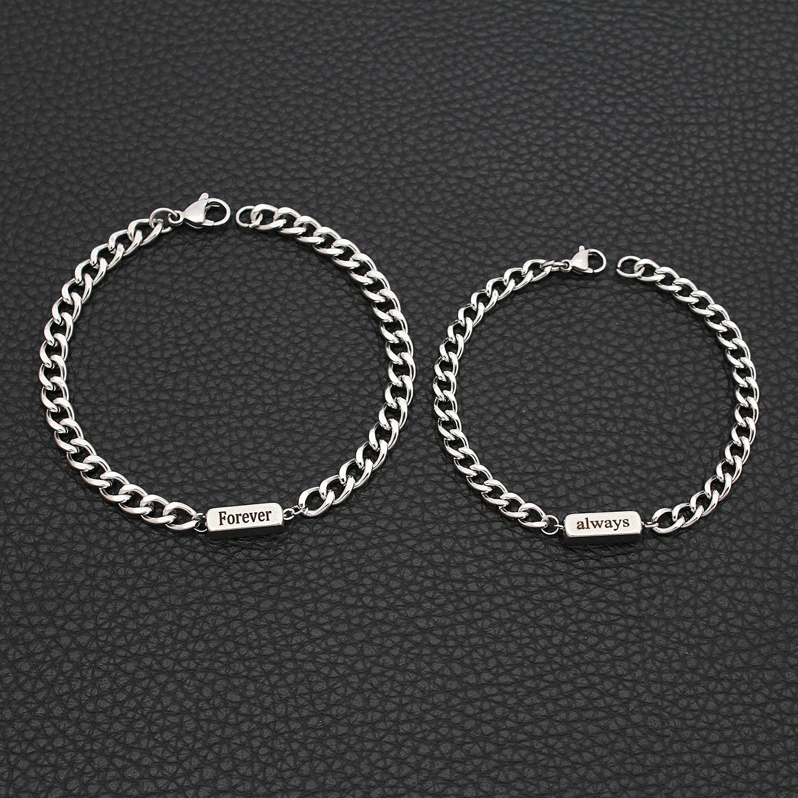 Letter Casual Simple Style 304 Stainless Steel Bracelets In Bulk display picture 15