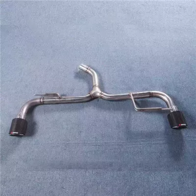 Golf 6 7.5 7 8 Scirocco Car Exhaust Pipe Upgrade Tail Section Swallowtail Dual Outlet Quad Outlet Middle Outlet Accessories (Exhaust pipe) - swallowtail-double-out-carbon-fiber-tail-throat