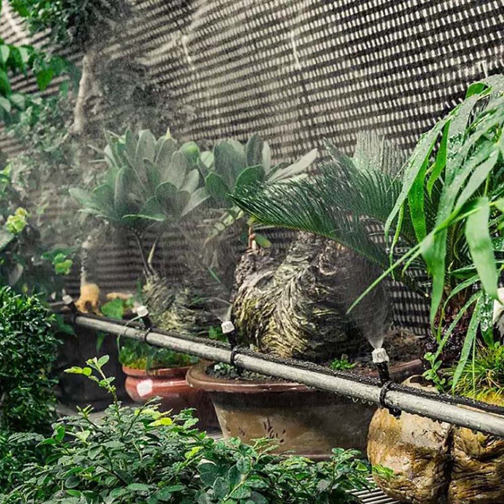 Sistema de pulverización de enfriamiento por pulverización de agua de atomización gris para riego automático de artefactos de flores jardinería equipo de riego image 5