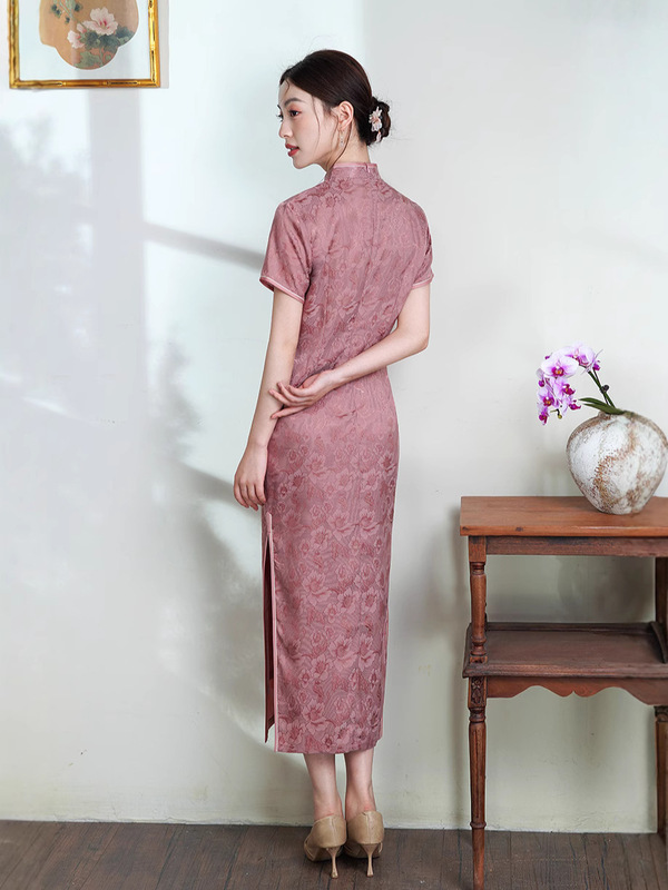 ママのスリムチャイナドレス若いスタイル新しい気質中国風婦人服中華民国レトロ改良されたエレガントなチャイナドレスレディ|undefined