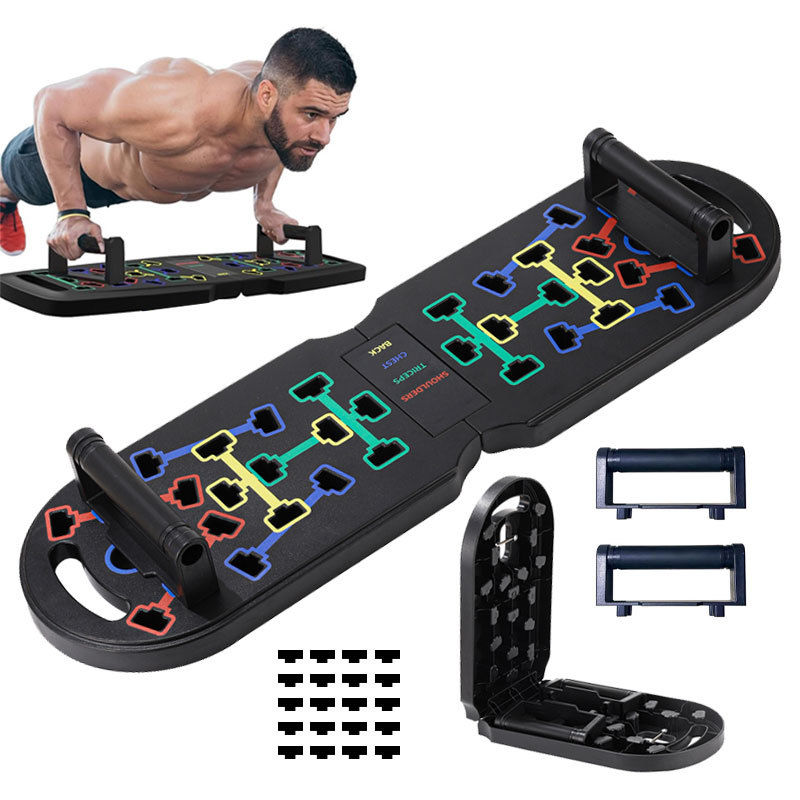 Cross-border Multifunctional Push-up Board Foldable Home Fitness Exercise Chest Muscles Abdominal Muscles Push-up Bracket Webs