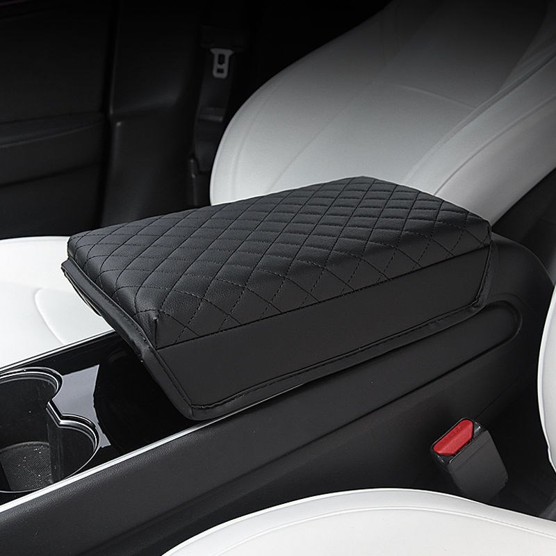 Suitable for Tesla Model 3/Y Armrest Box Mat, Car Interior Storage, Wear-Resistant and Dirt-Resistant Car Armrest Box Mat