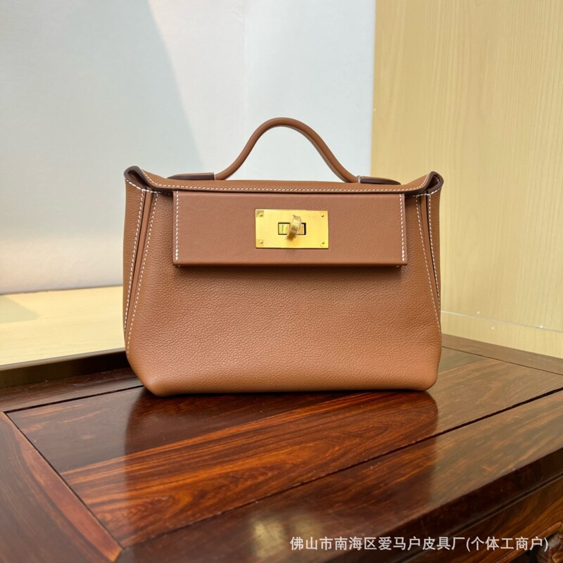 头层Swift皮蜡线手缝2424mini单肩手提斜挎包饺子包高品质轻奢包|undefined