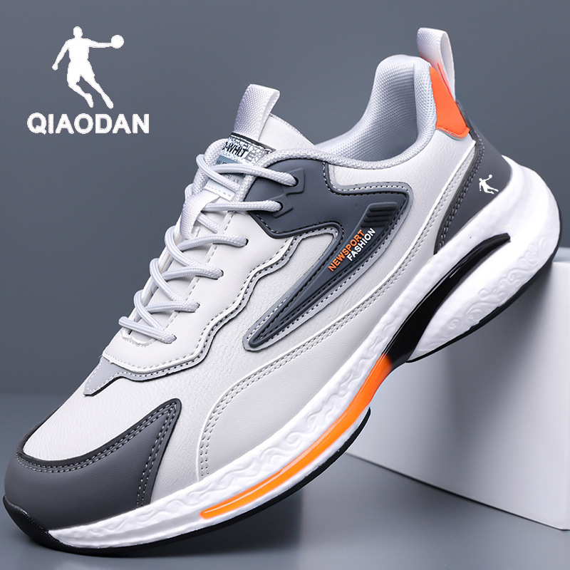 Jordan Men's Shoes Sports Shoes 2025 Autumn and Winter New Leather Student Shock-Absorbing Running Shoes Soft Sole Boys Running Shoes