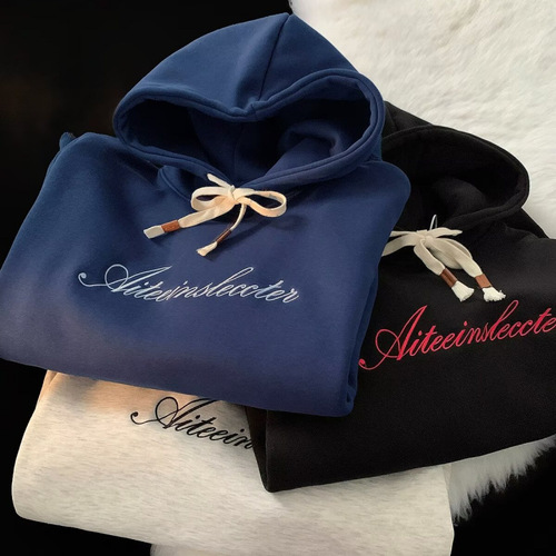 Cap sleeve padded thick sweatshirt autumn winter loose trendy men spring autumn high school student hoodie jacket fashion