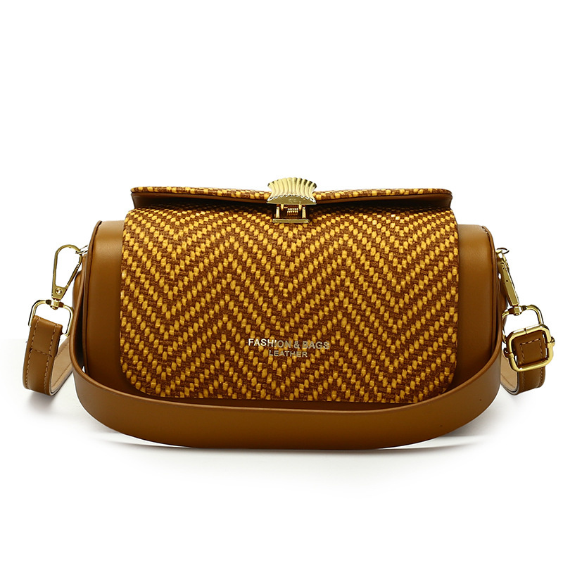 Bolsos Bolsos de caja portátil de nicho coreano Bolsos de mano para damas de alta gama Bolsos cuadrados pequeños de mensajero tejido nuevo estilo de verano