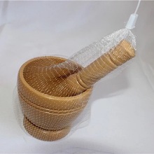 创意手动蒜泥器 碎蒜剥蒜器捣药 家用臼子草药捣研磨器捣蒜器