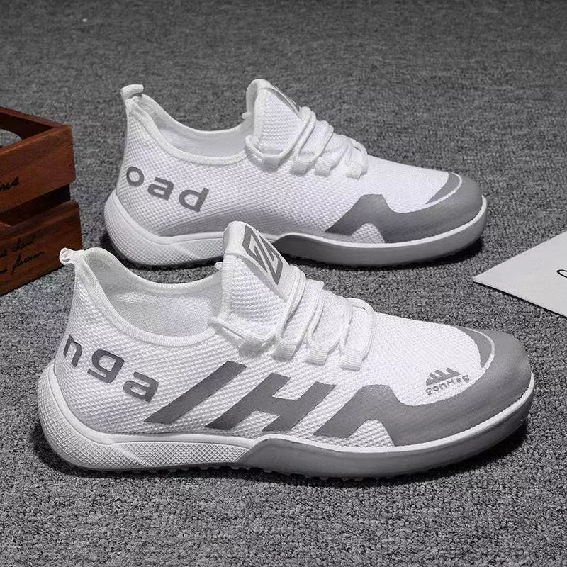 2025 весна и лето, новая мужская обувь из летающего плетения, модная повседневная спортивная обувь в корейском стиле с дышащей сеткой, мужская цельная обувь, дропшиппинг