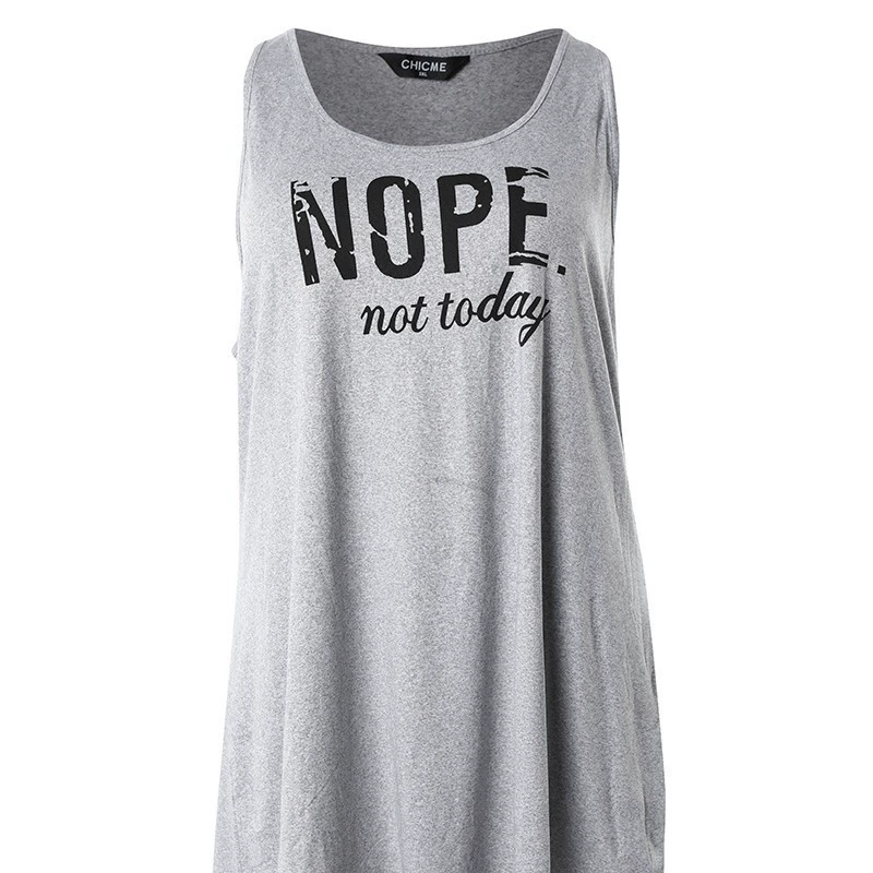 Платье большого размера с принтом на жилете, ночной стиль