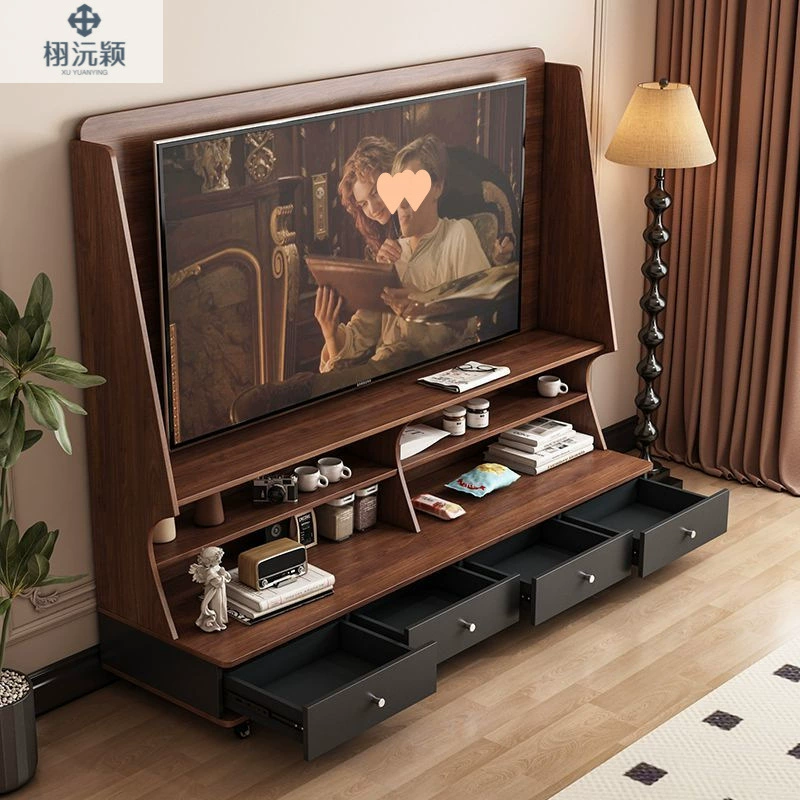 Современный интернет-знаменитый передвижной ТВ-шкаф для маленькой квартиры, гостиная 2025, новая спальня, напольный шкаф для хранения, интегрированный