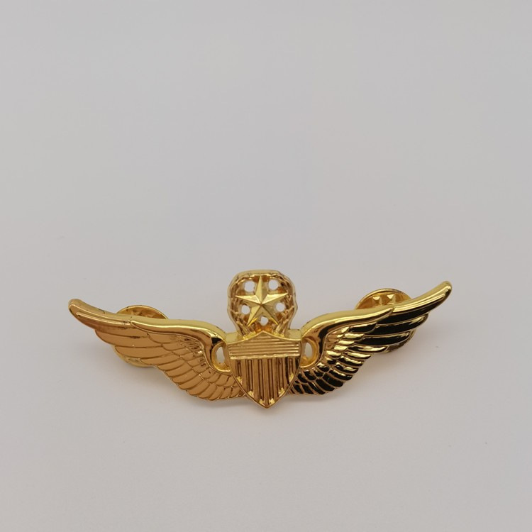 Insignia de la insignia de la calificación de piloto de la Fuerza Aérea estadounidense de la Segunda Guerra Mundial insignia de plata de oro insignia de ala voladora
