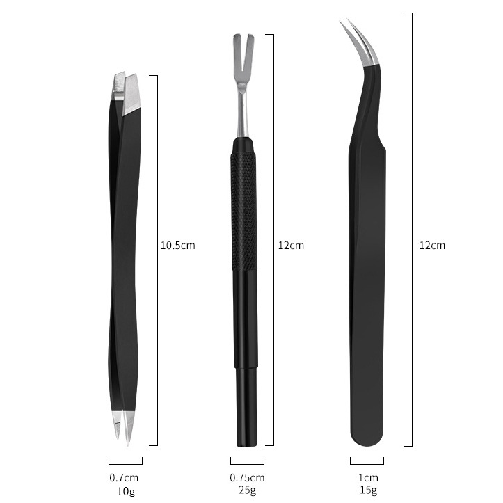블랙 진드기 포크 3종 세트(플라스틱 상자에 포장)