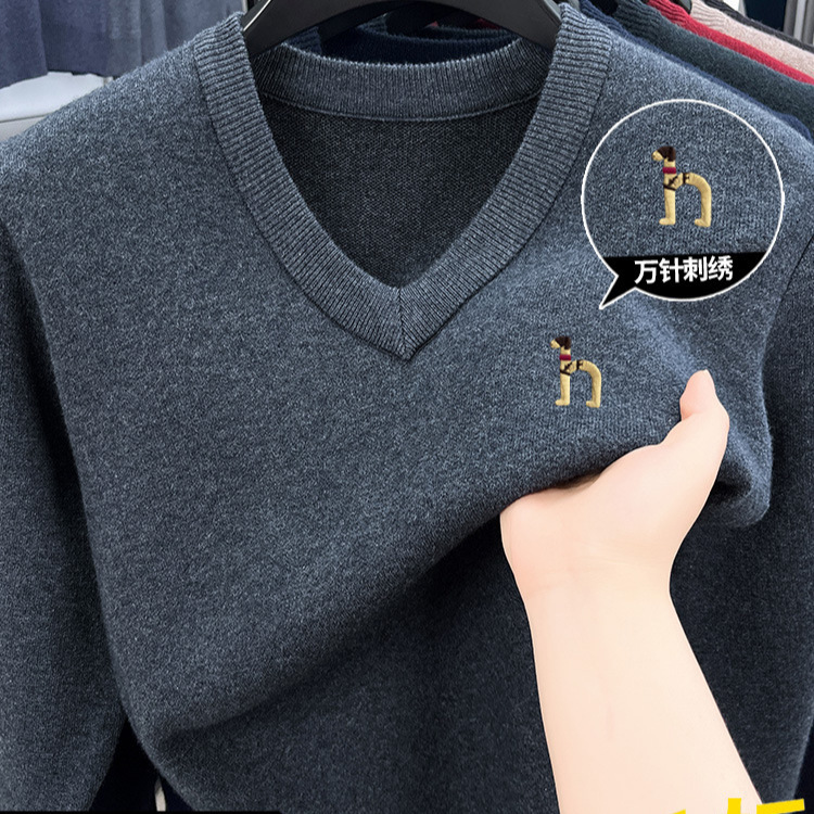 Outlet Clearance | Authentic New Men's Base Layer Winter V-Neck Warm Knit Sweater Outlet Clearance | Authentic New Men's Base Layer Winter V-Neck Warm Knit Sweater