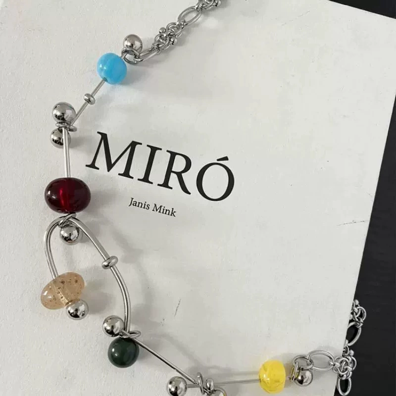 Mixed fresh necklace handmade for men and women, design chain for key bag , material, simple and elegant design