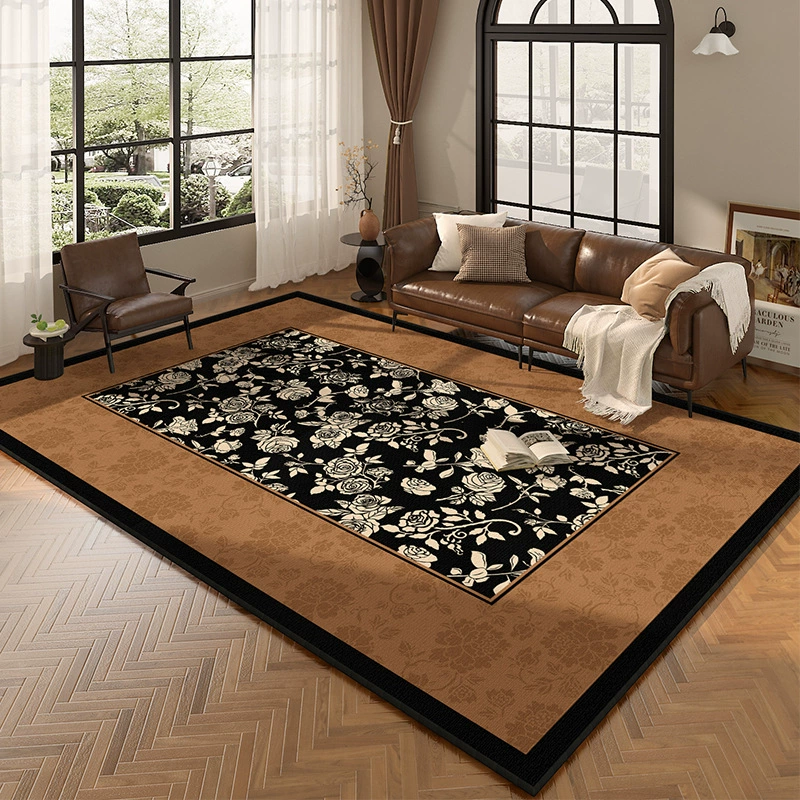 Ковёр для гостиной в антикварном стиле под диван и журнальный столик, пятноустойчивый, противоскользящий, для большой площади, кристалловый велюр, возможна индивидуализация