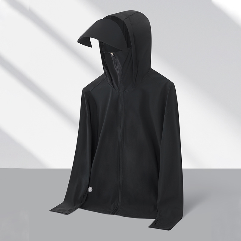 Hielo de nylon helado de verano ropa de protección solar anti-UV para hombres y mujeres UPF100 + encapuchado viaje deportivo exterior image 6