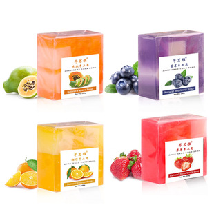Fruit 6 Sweet Orange Oil Soap Strawberry Mango Soap Face Washing Bath Cleansing Fruit Soap Soap Handmade Soap