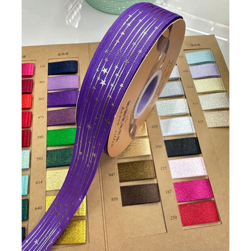 Explosiones transfronterizas estrellas de fijación en caliente galvanizado DIY arco de regalo de fiestas decoración cinta accesorios de ropa