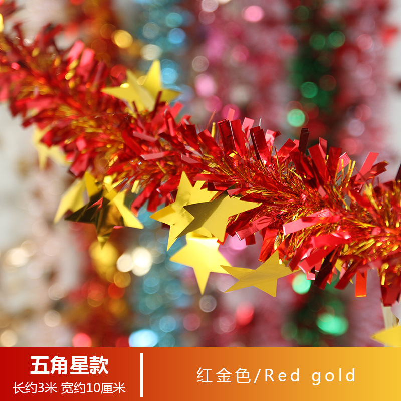 Raya de colores lana raya Decoración de cumpleaños Festival jardín de infantes vacaciones Garland FIESTA DE Navidad día de Año Nuevo suministros de decoración de Año Nuevo