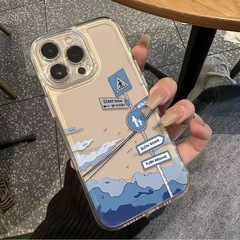 蘋果14手機殼13簡約iPhone11promax趣味12創意xs透明xr保護套7p軟