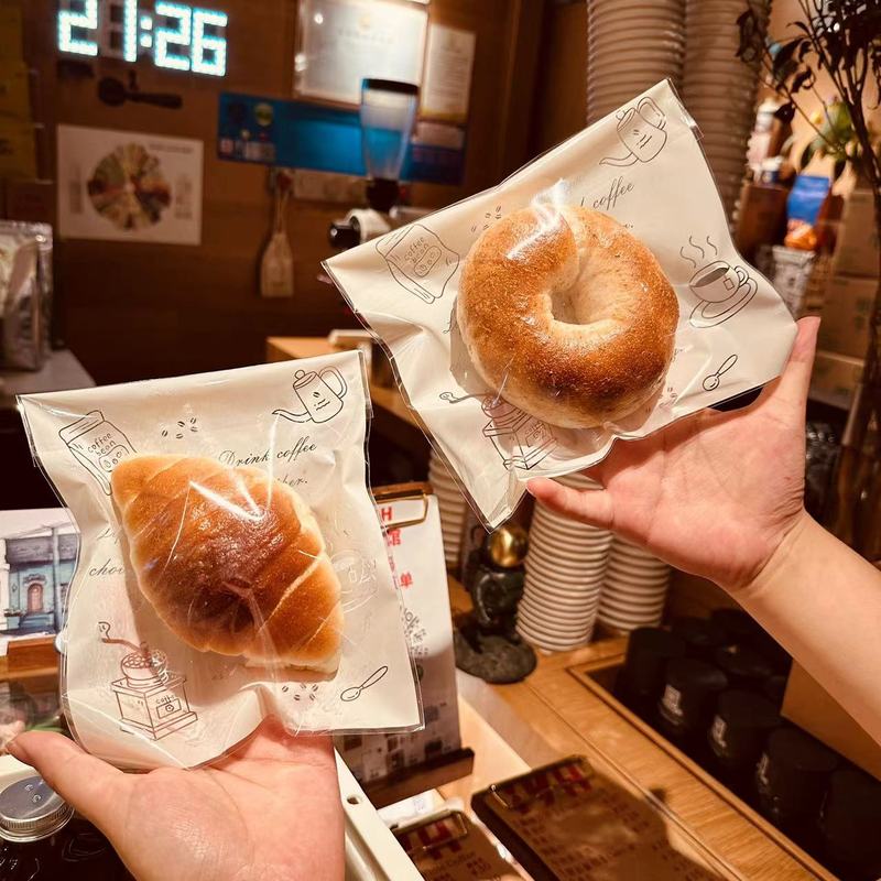 ビスケットパン包装袋ジップロック袋粘着袋透明食品スナックケーキタルトベーキング包装使い捨て|undefined