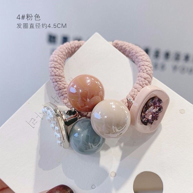 Pelo cuerda pelo cuerda banda de pelo Corea del Sur fresco personalidad simple ponytail tie banda goma perlas cristal tocado las mujeres