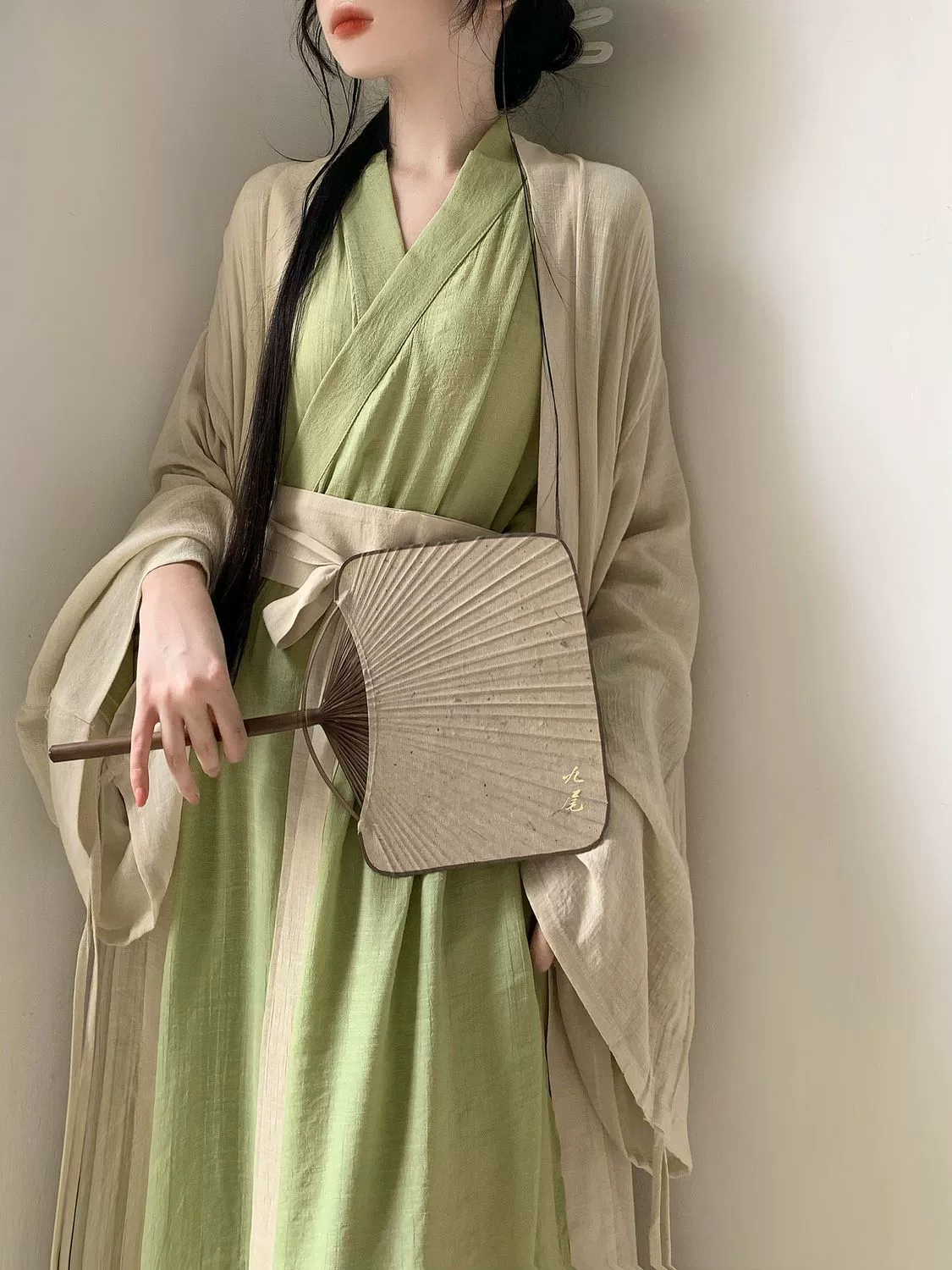 Полный комплект ханфу (одежда «Ирландский ветер»? Jiangnan Wind Clothing), женская традиционная одежда с широкими рукавами и поясом