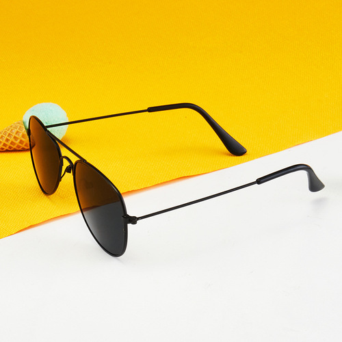 3024 Children's Sunglasses, Baby Metal Aviator Sunglasses Playset, Fashion Kids Frog Sunglasses, Street Vendor Wholesale