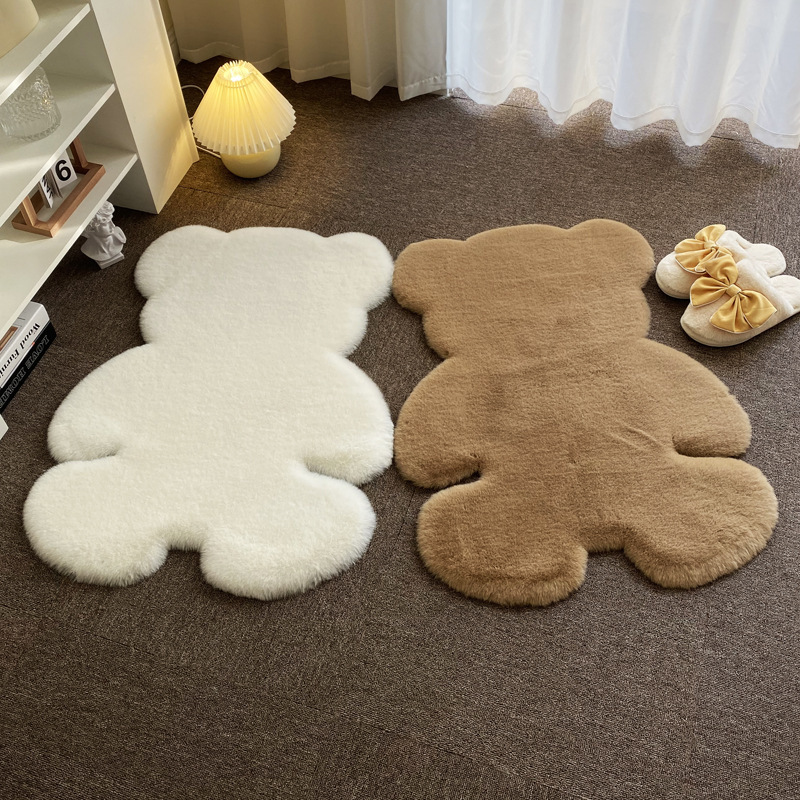 Cartoon Bear Carpet Ins Rabbit Plush Room Decoration Bedroom Home Animation Internet Celebrity Children's Room Bedside Floor Mat